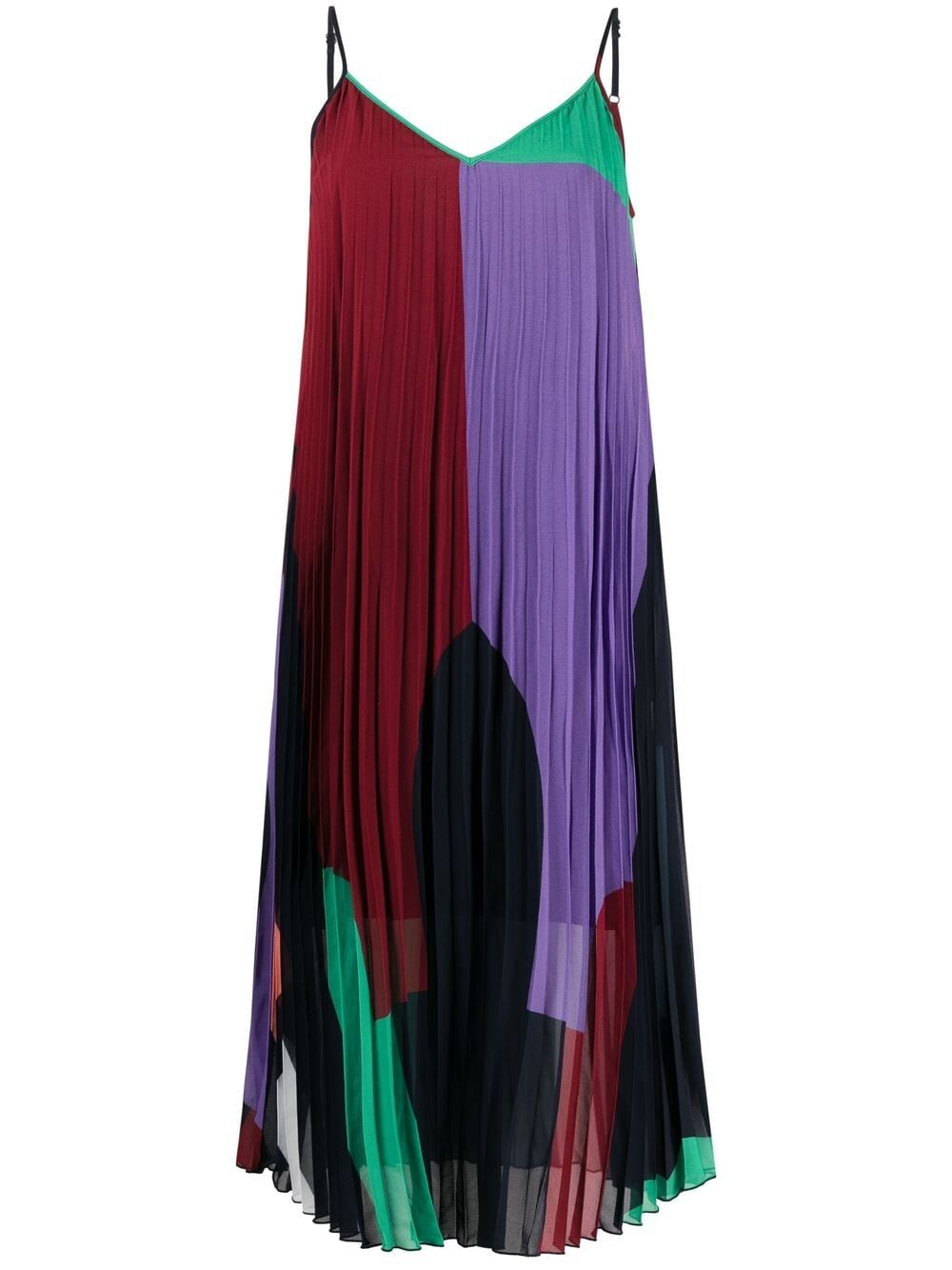 фото Essentiel antwerp плиссированное платье миди в стиле колор-блок