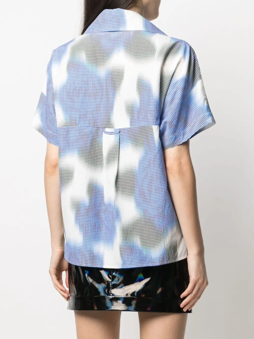 фото Kenzo рубашка в клетку гингем с узором тай-дай