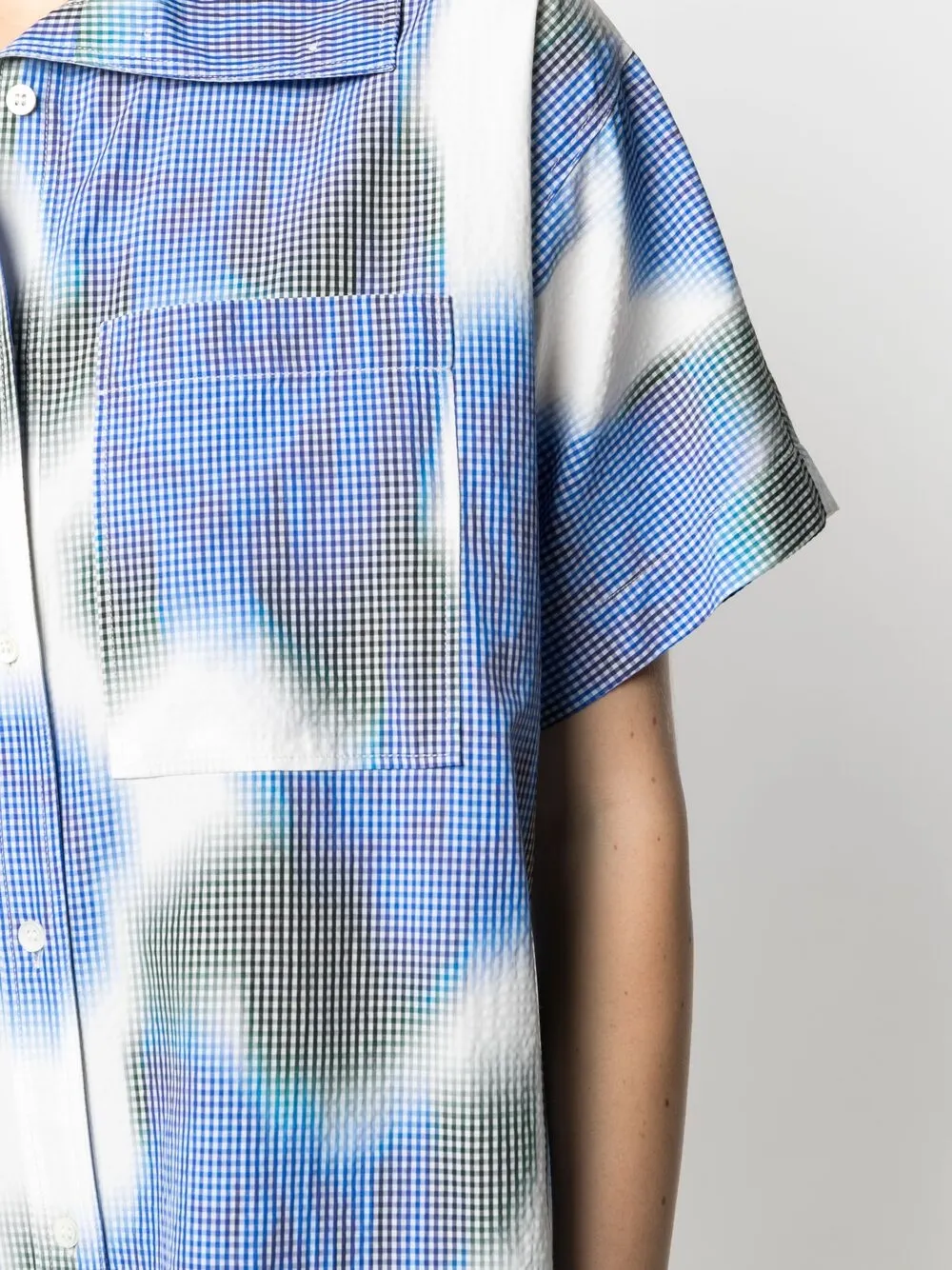 фото Kenzo рубашка в клетку гингем с узором тай-дай