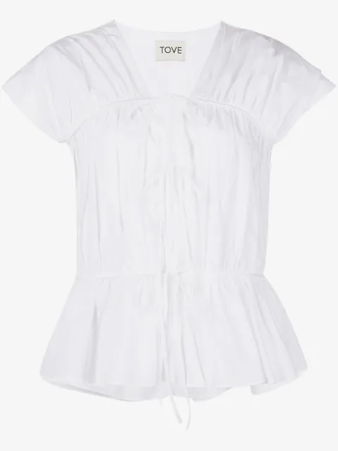 TOVE Thea white ruffle top