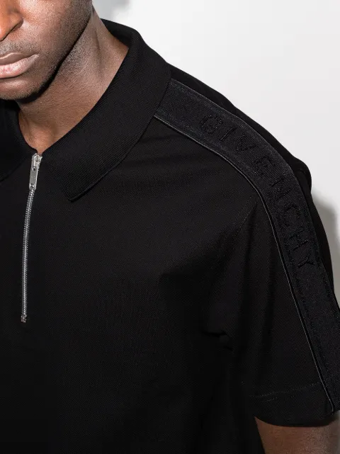 Shop Givenchy zip-detail polo shirt 