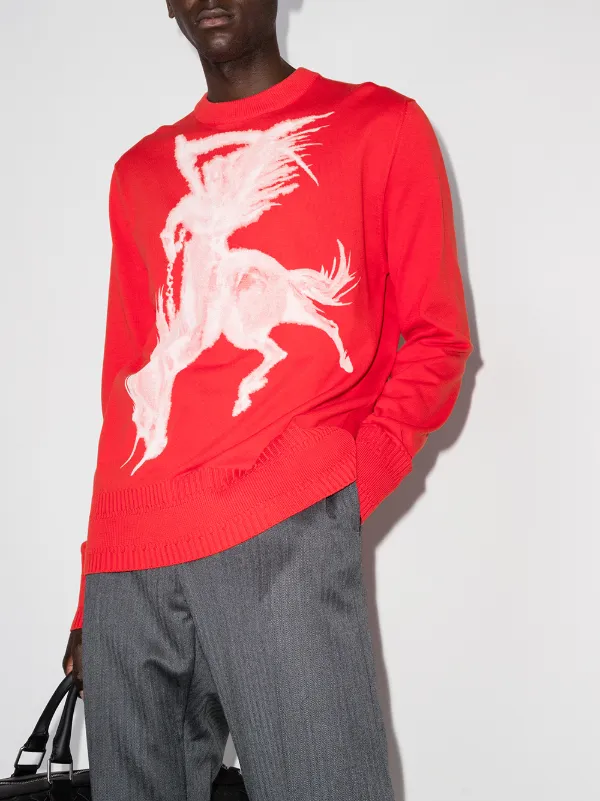 Givenchy Gothic print crew neck jumper 