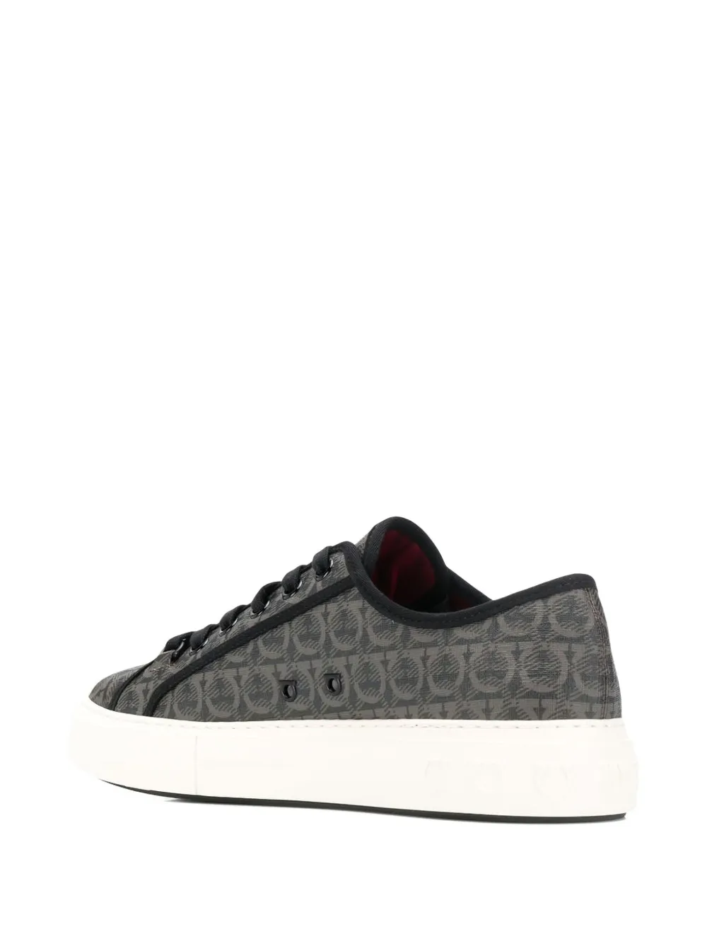 Ferragamo Anson Gancini print sneakers Black