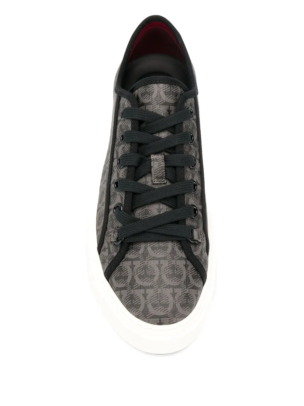 Ferragamo Anson Gancini print sneakers Black