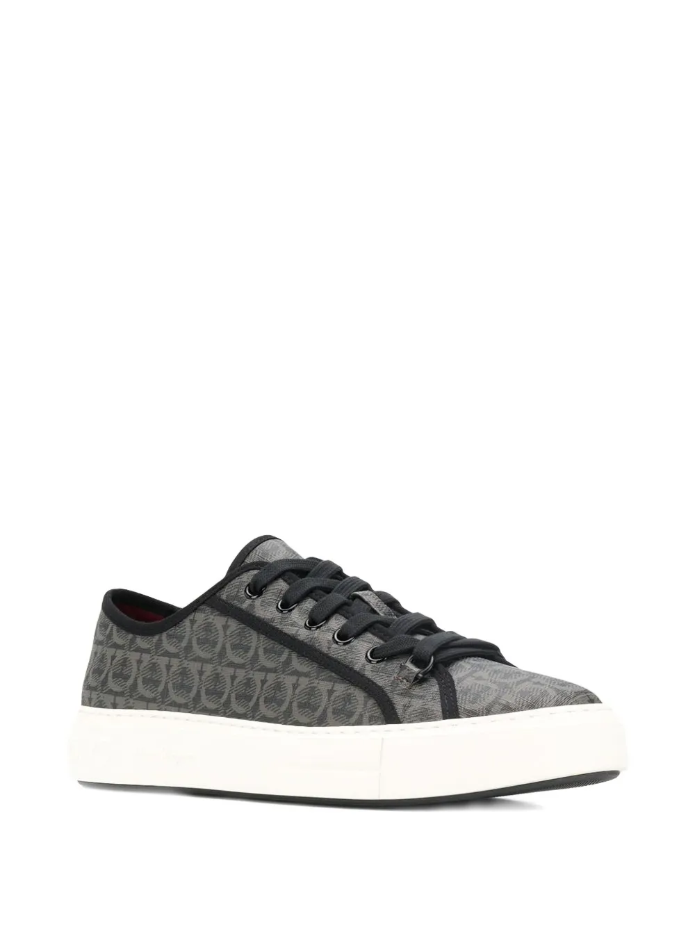 Ferragamo Anson Gancini print sneakers Black