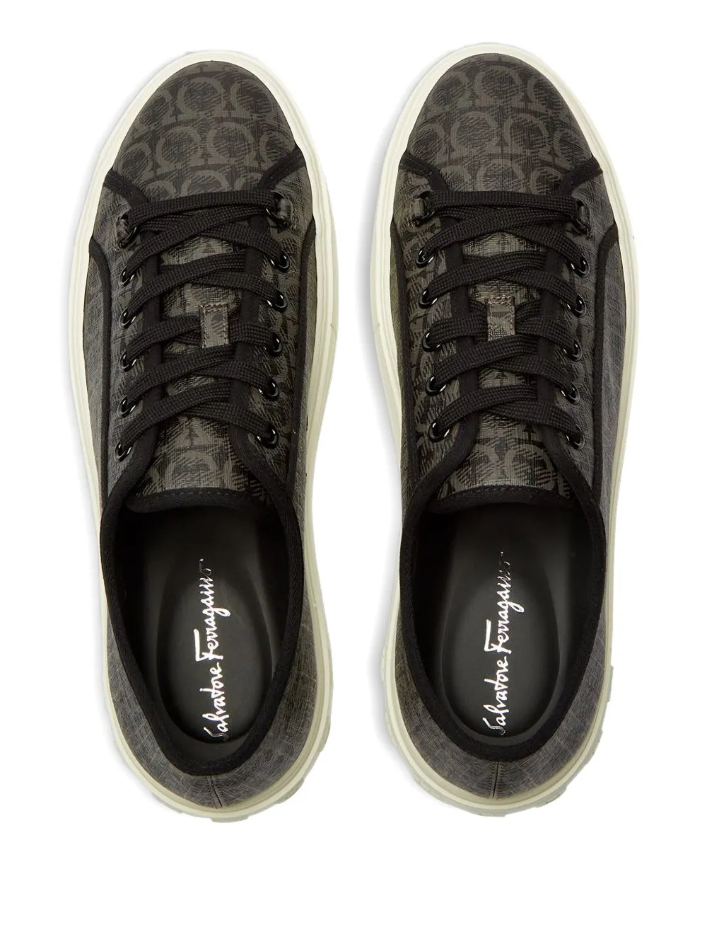 Ferragamo Anson Gancini print sneakers Black