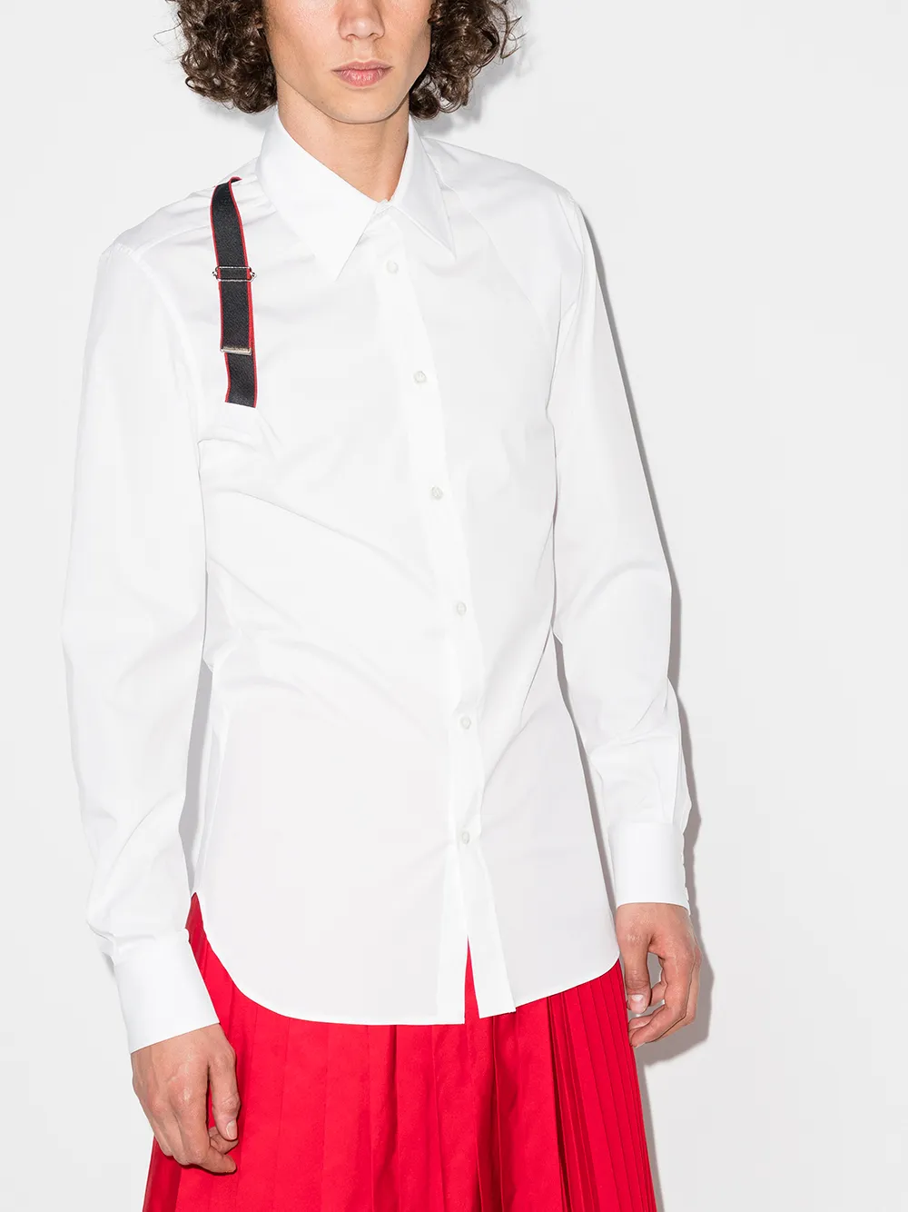 Image 2 of Alexander McQueen logo tape harness shirt