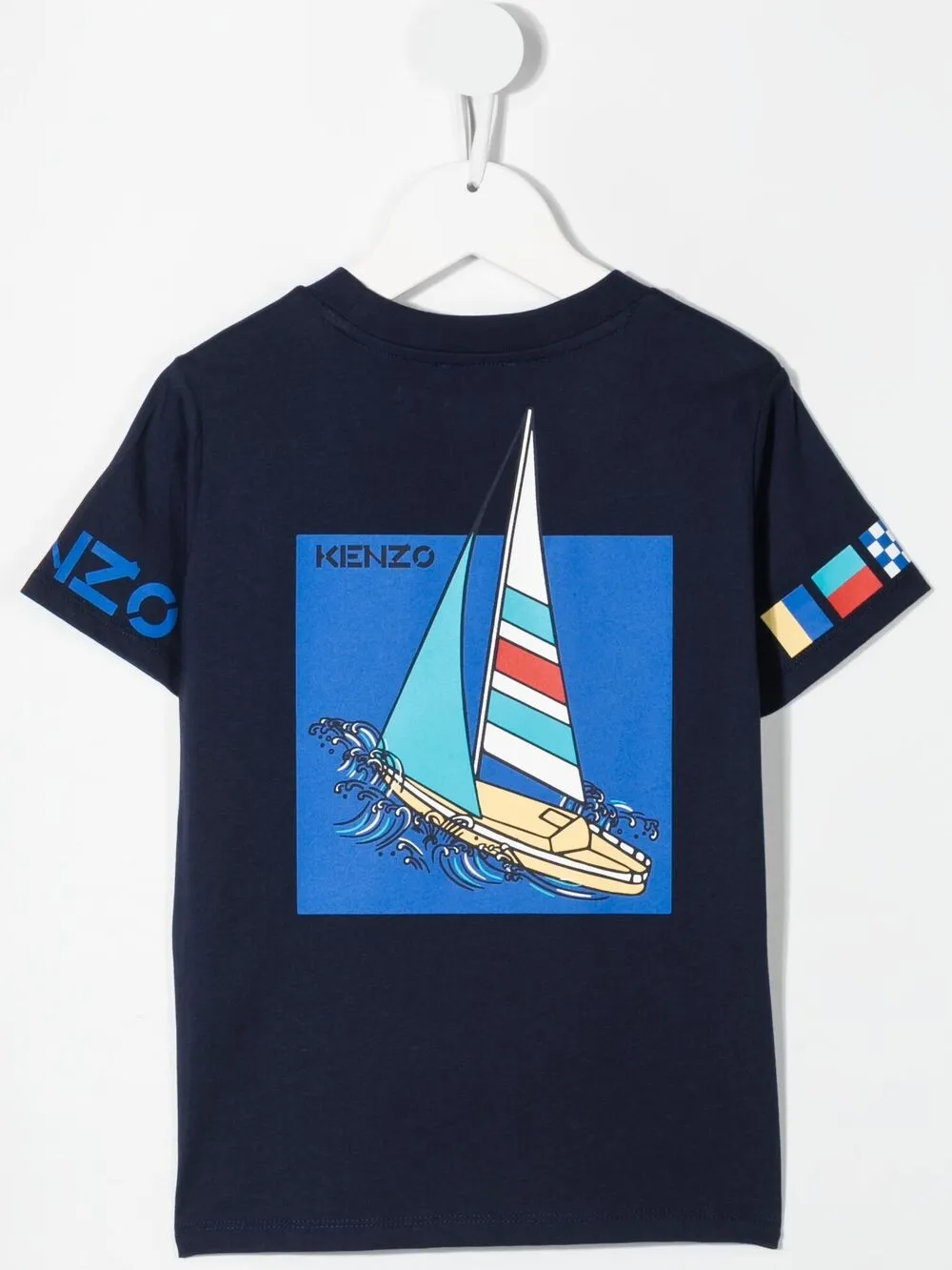 фото Kenzo kids футболка с принтом k waves