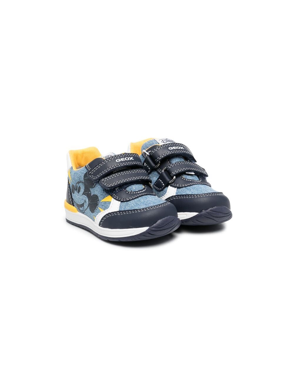 Geox Babies' Rishon Touch-strap Sneakers In Blue