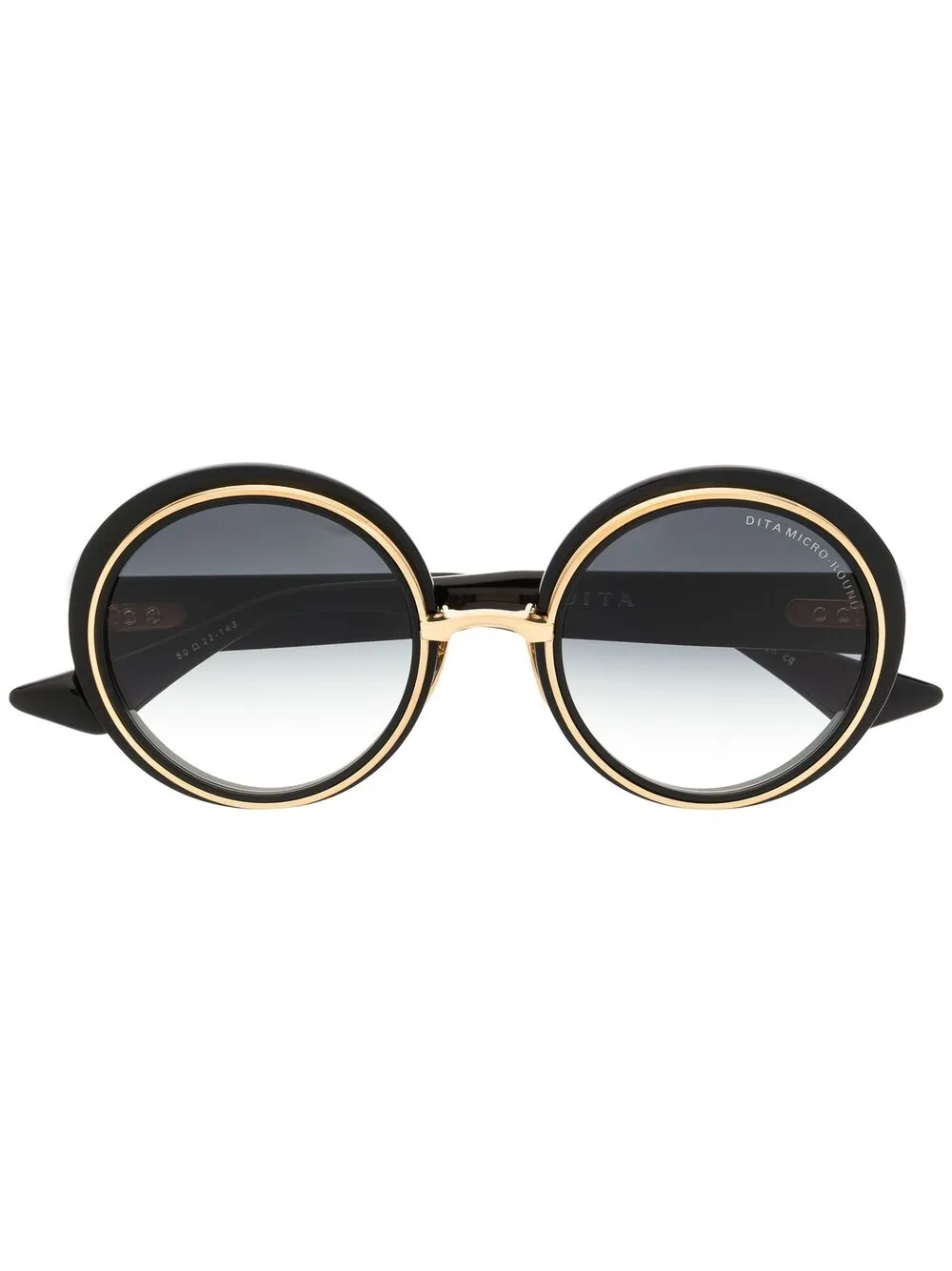 Dita Eyewear Micro-round Sunglasses In Schwarz