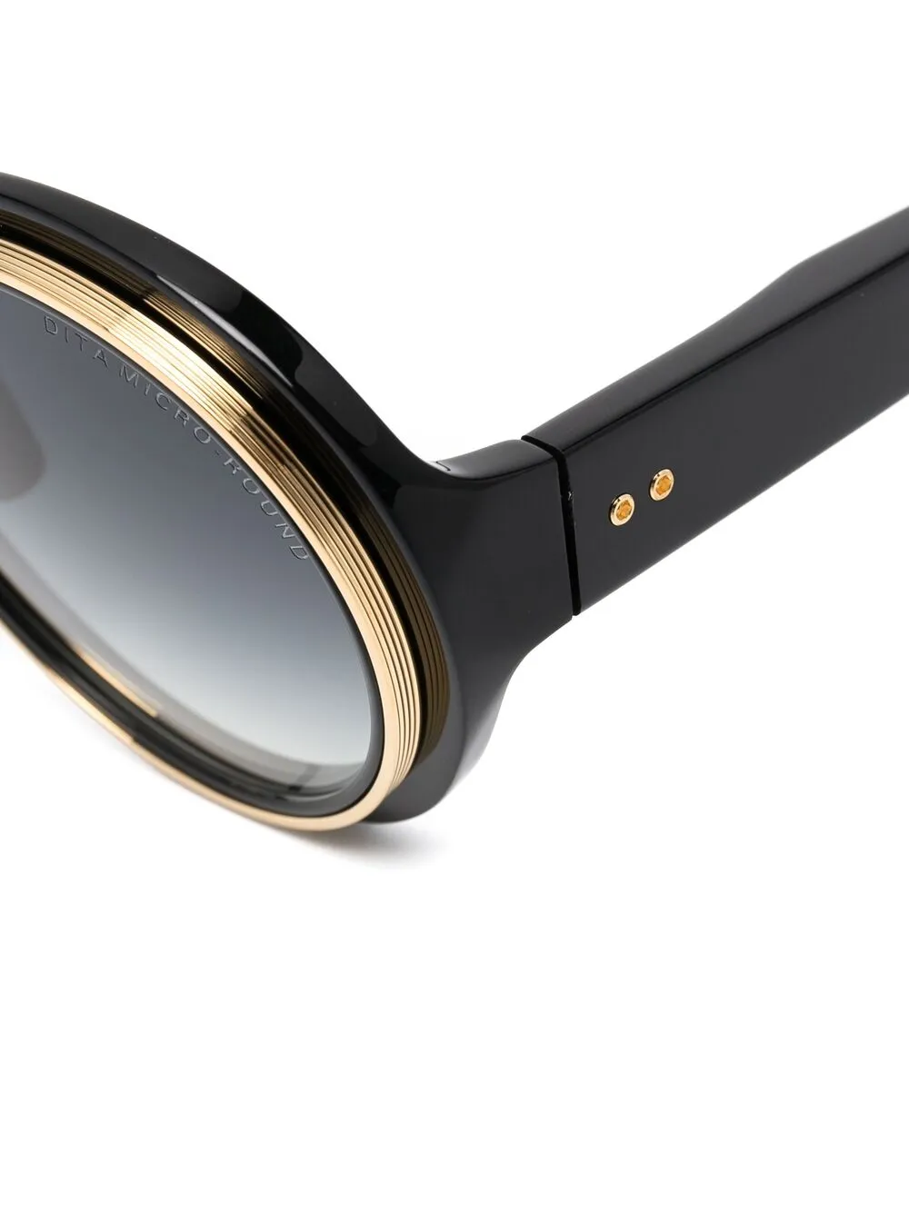 Shop Dita Eyewear Micro-round Sunglasses In Schwarz