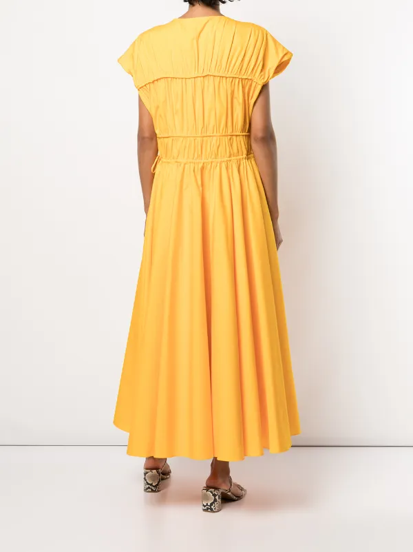 Tove Ceres Flared Midi Dress - Yellow