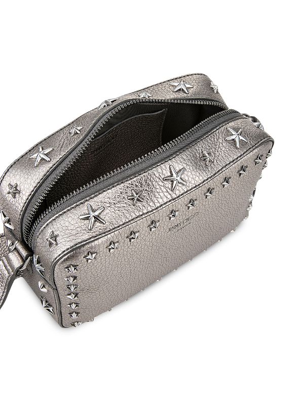 美品】JIMMY CHOO PEGASI グレー CAMERAショルダーバッグ | namira.mc