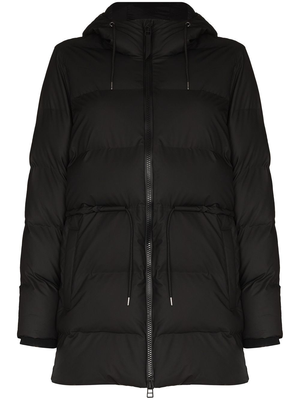 

Rains belted waist puffer coat - Black