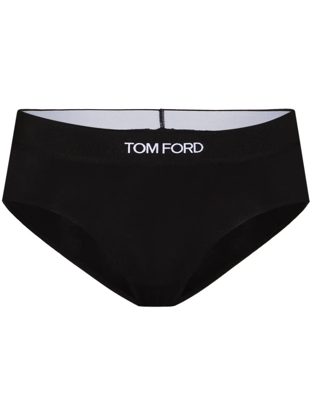 tom ford culotte à taille à logo - noir