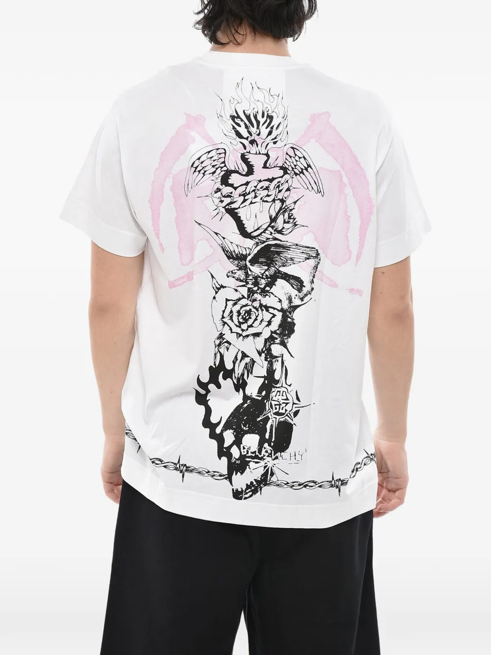 Givenchy Gothic Print Crewneck T-shirt | White | FARFETCH