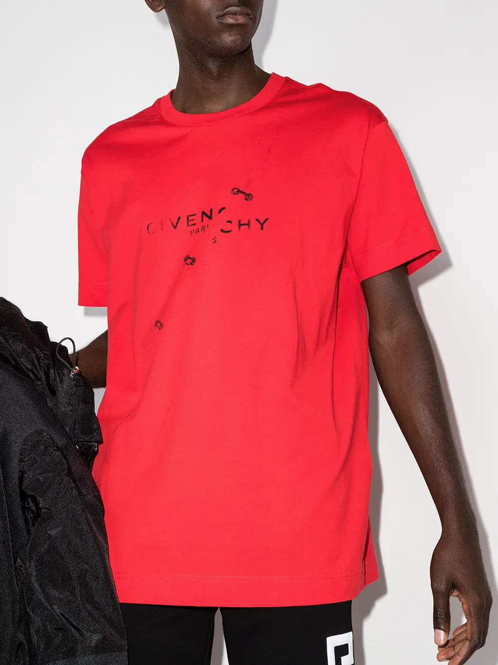 Image 2 of Givenchy cut logo short-sleeve T-shirt
