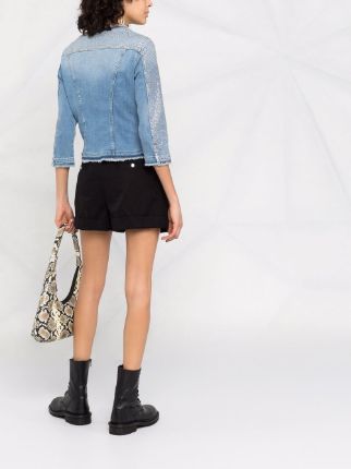 rhinestone-embellished denim jacket展示图