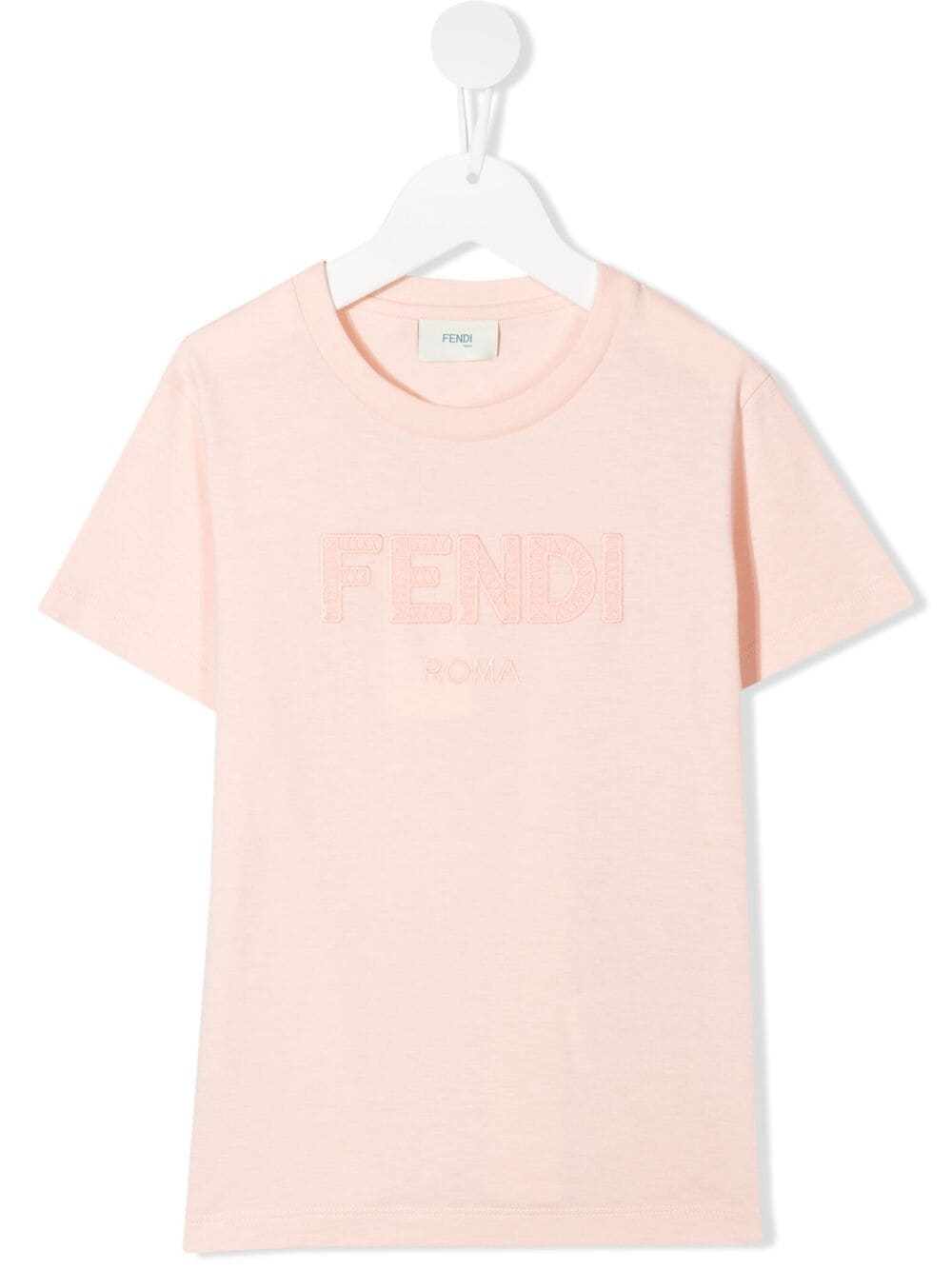 Shop Fendi Logo Lettering T-shirt In Pink