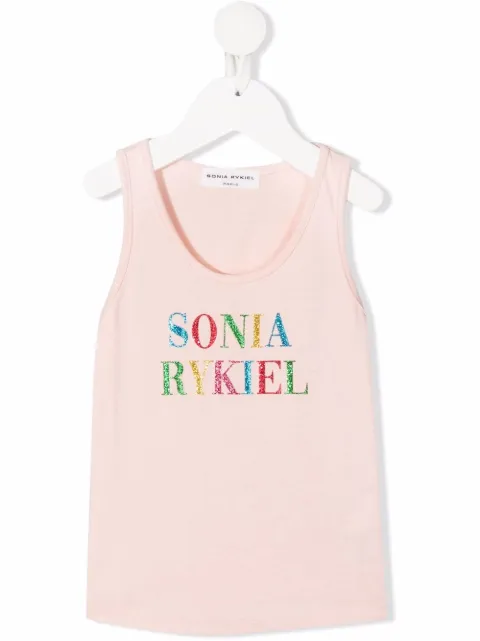 SONIA RYKIEL ENFANT تانك توب بطبعة شعار جليتر