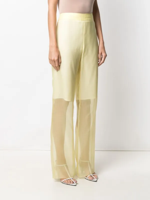 Jil Sander sheer-overlay high-waisted 