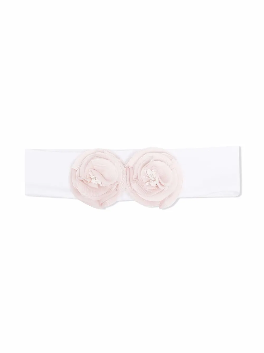 

La Stupenderia banda para el cabello con apliques florales - Blanco