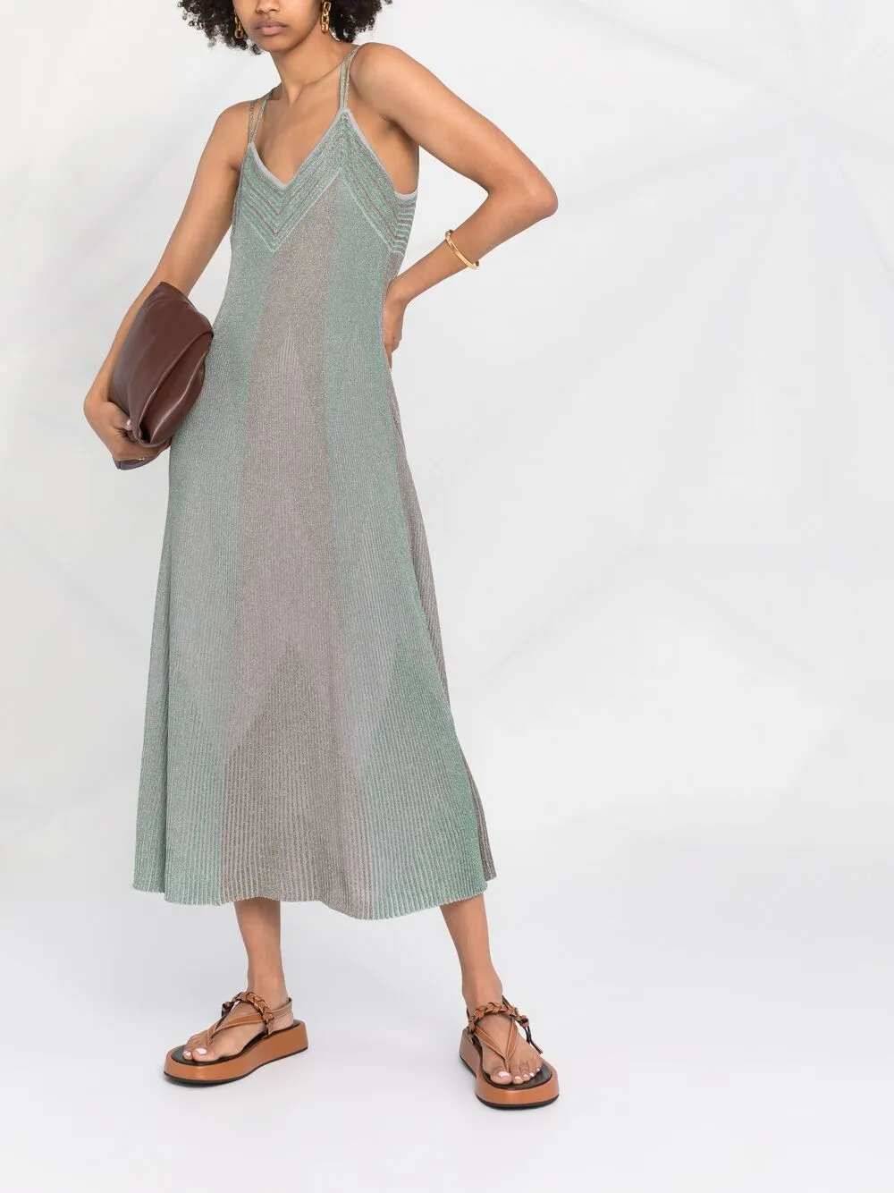 фото Emporio armani трикотажное платье на бретелях