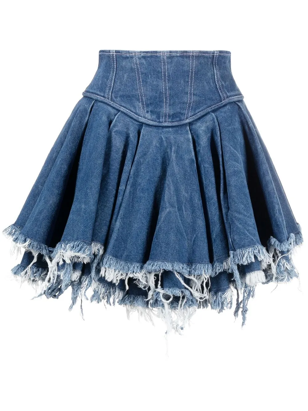 фото Versace jeans couture многослойная джинсовая юбка