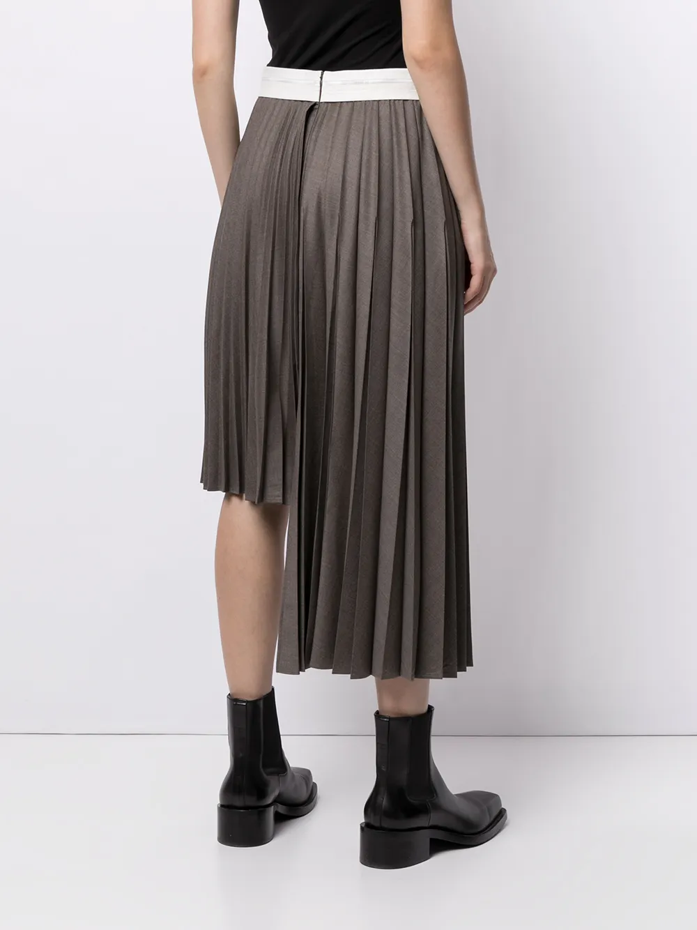 Peter Do Asymmetric Pleated Midi Skirt - Farfetch