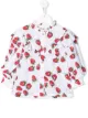 Image 1 of Monnalisa strawberry-print button-up shirt