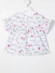 Image 2 of Monnalisa text-print ruffled top
