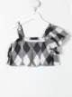 Image 2 of Balmain Kids gingham-print ruffled top