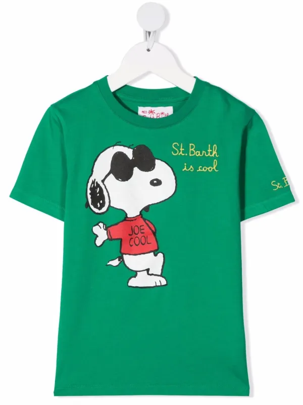 Shop Mc2 Saint Barth Kids Snoopy Joe Cool Print T Shirt With Express Delivery Farfetch