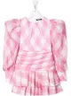 Image 1 of Balmain Kids gingham check ruffled dress
