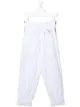 Image 1 of Monnalisa eyelet-lace logo-tape track pants
