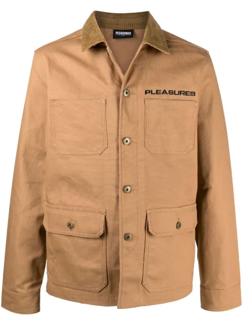 Pleasures graphic-print button-up jacket