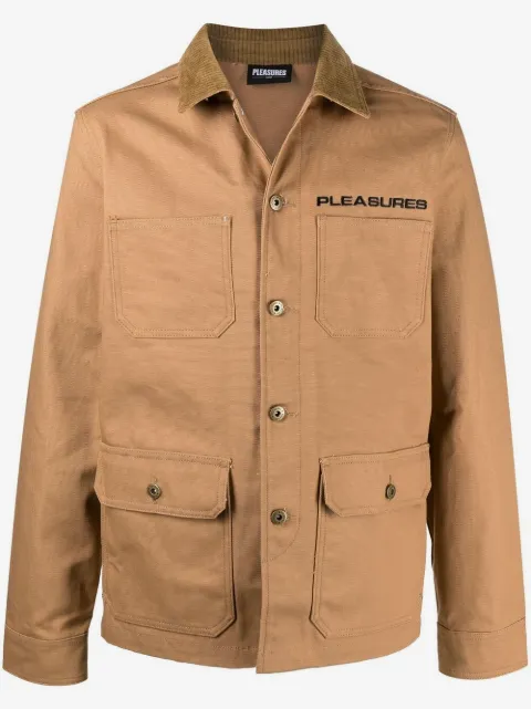 Pleasures graphic-print button-up jacket