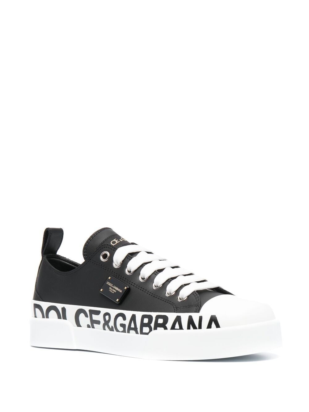 Dolce & Gabbana Portofino Leather Sneakers - Farfetch