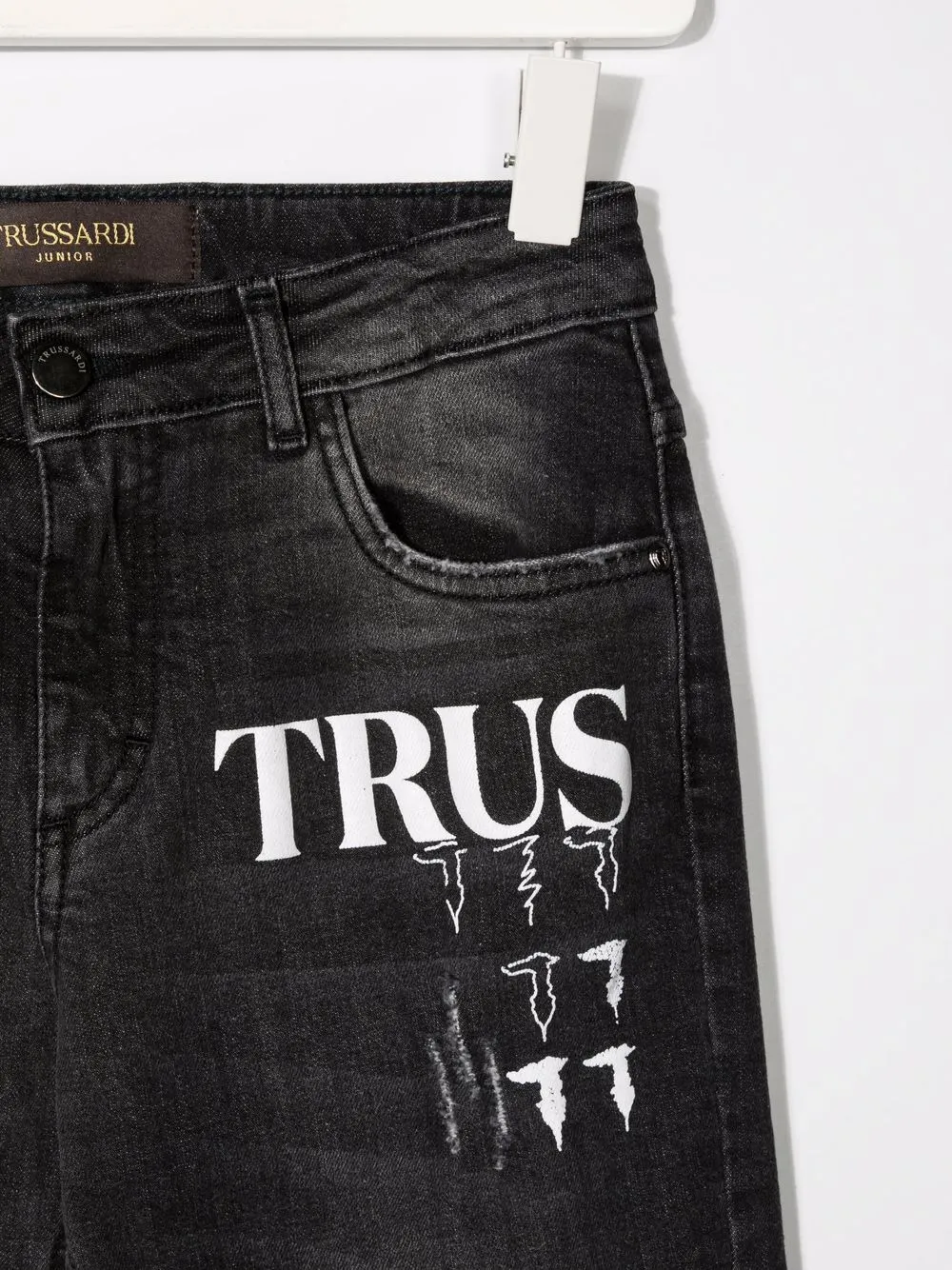 фото Trussardi junior джинсы скинни с логотипом