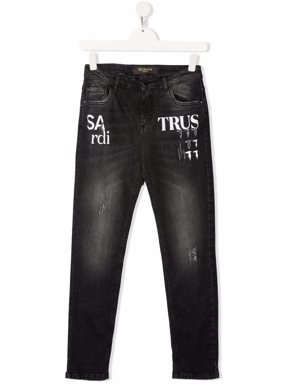фото Trussardi junior джинсы скинни с логотипом