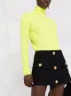 Balmain logo-button mini A-link skirt