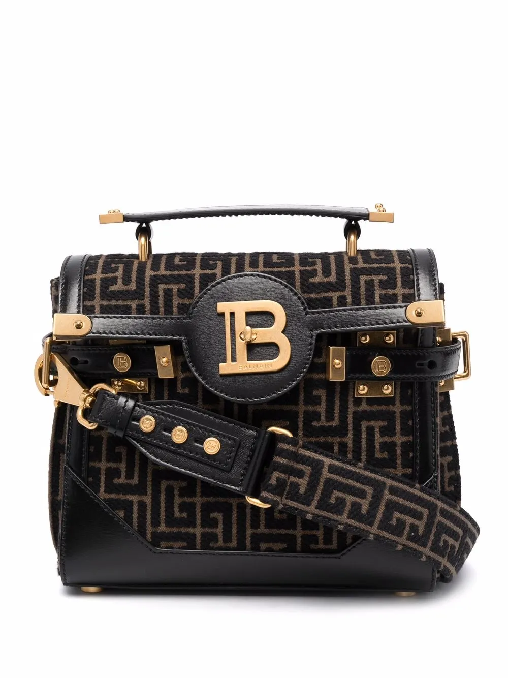 

Balmain tote B-Buzz 23 en jacquard - Verde