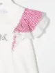 Monnalisa stripe-detail ruffled top