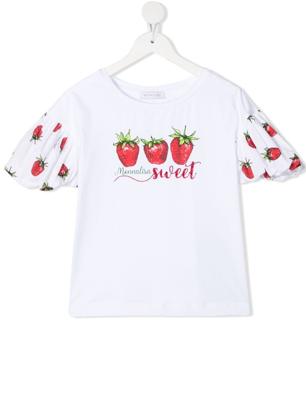 MONNALISA STRAWBERRY-PRINT T-SHIRT