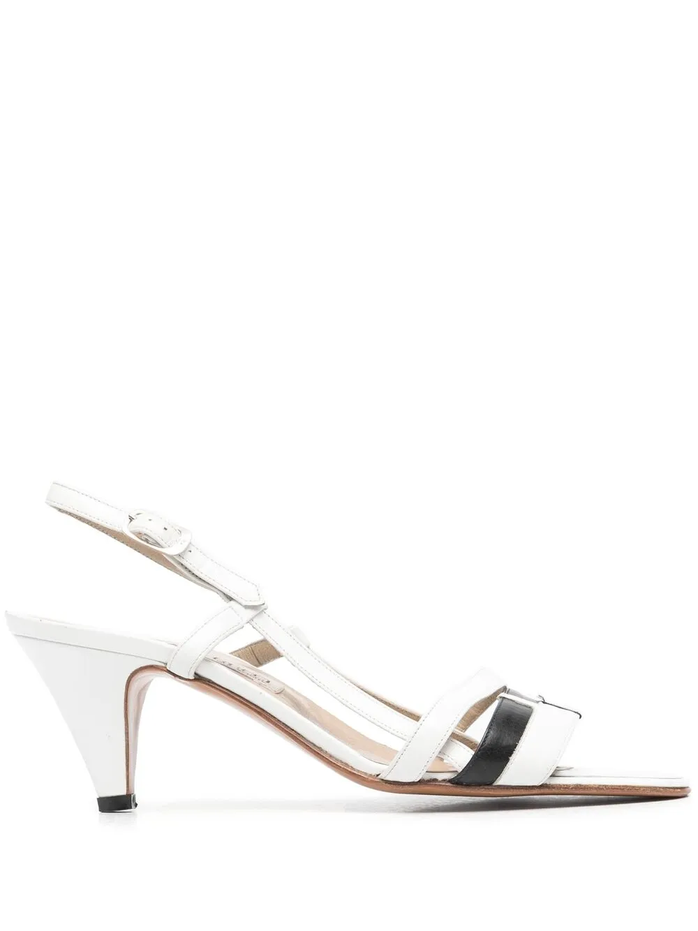 

Gucci Pre-Owned strapped design slingback sandals - White