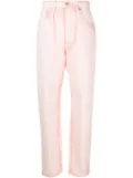 Alberta Ferretti bleach-wash tapered jeans - Pink