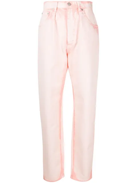 Alberta Ferretti bleach-wash tapered jeans