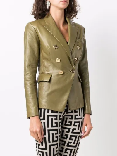 buttoned double-breasted blazer 