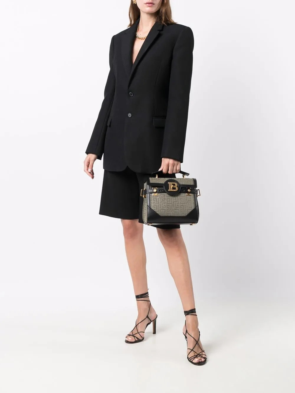 фото Balmain сумка-тоут с тисненой монограммой