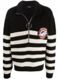Balmain trucker striped pullover - Black